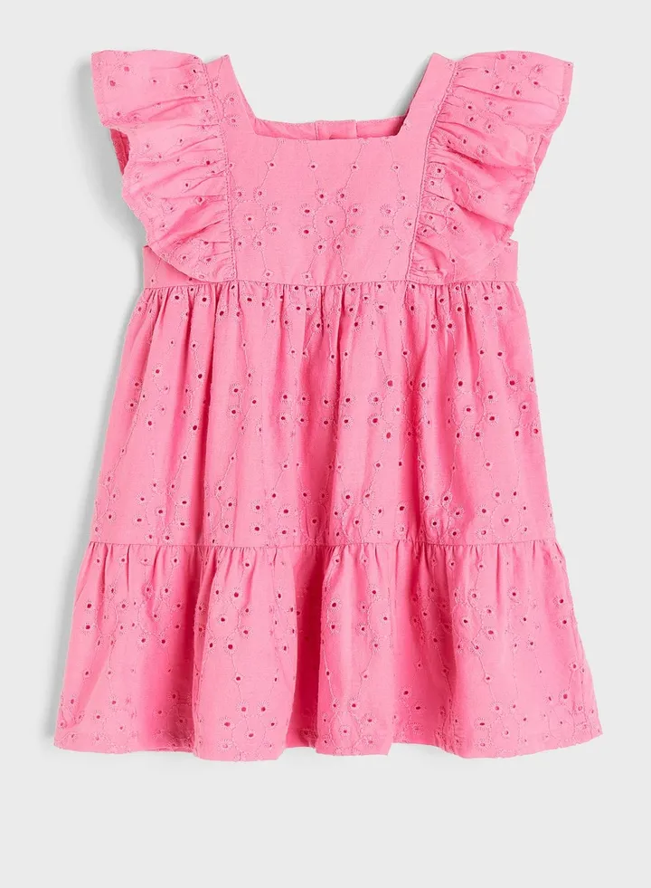 Kids Essential Broderie Midi Dress