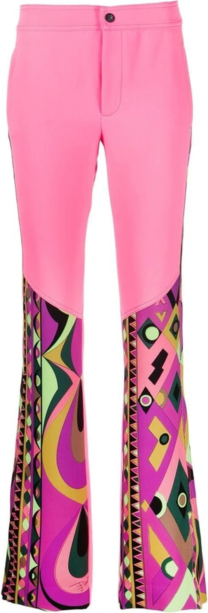 Rombi-print straight-leg trousers