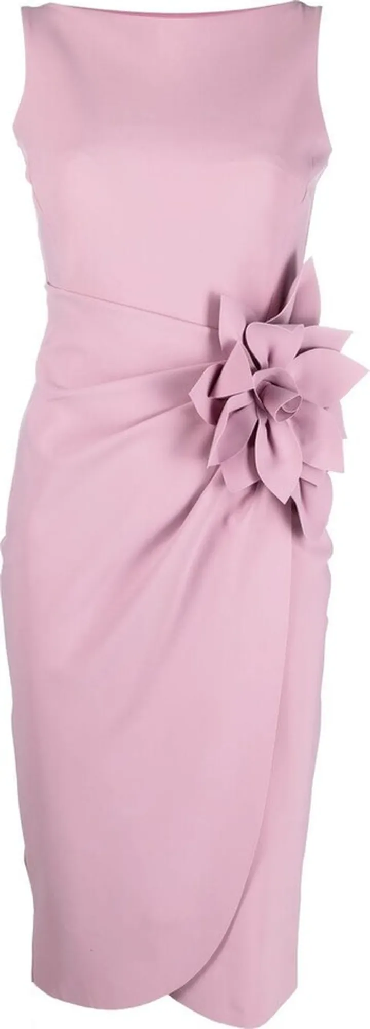 Flowe-Appliqué Sleeveless Dress