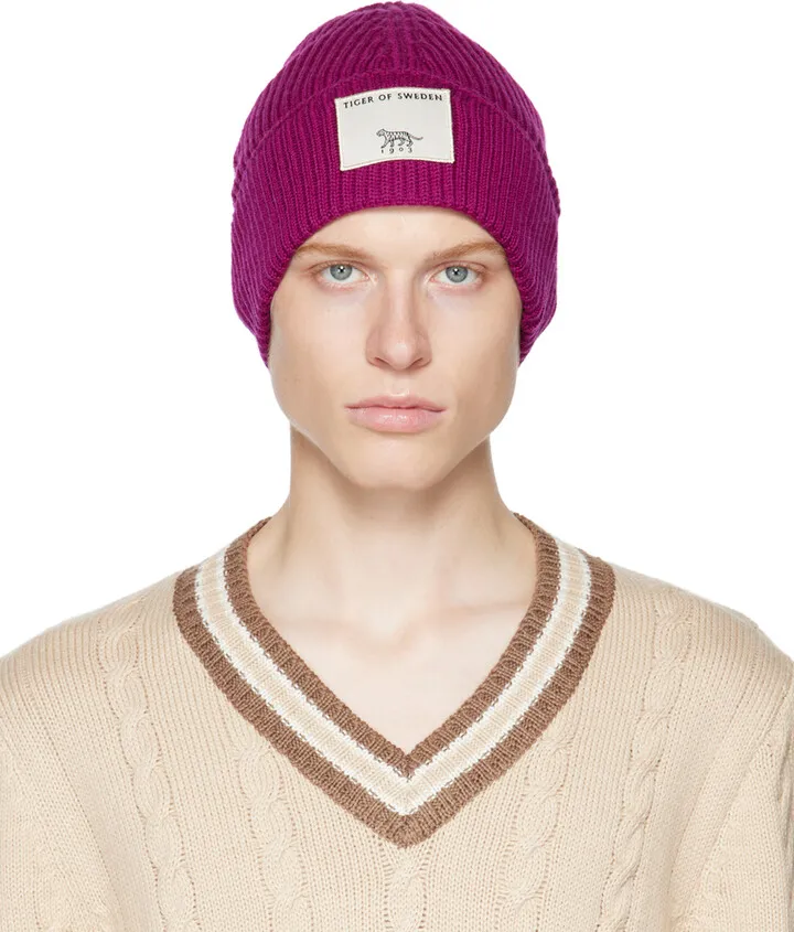 Tiger of Sweden SSENSE Exclusive Purple Hollein Beanie