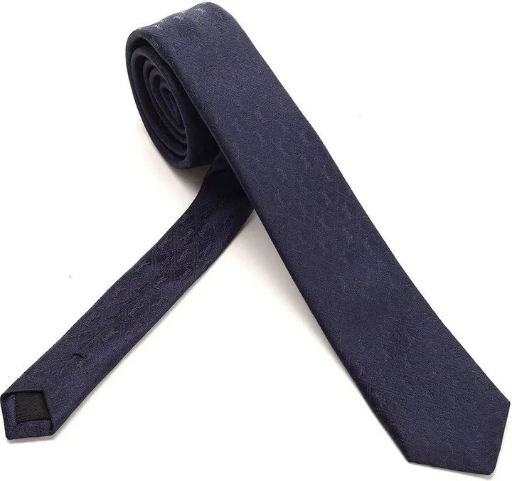 Monogram Patterned Pointed Tip Tie