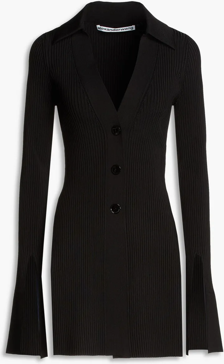 Ribbed-knit cardigan