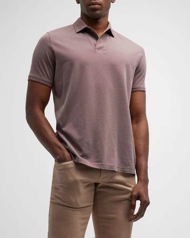 Men's Cotton-Silk Polo Shirt