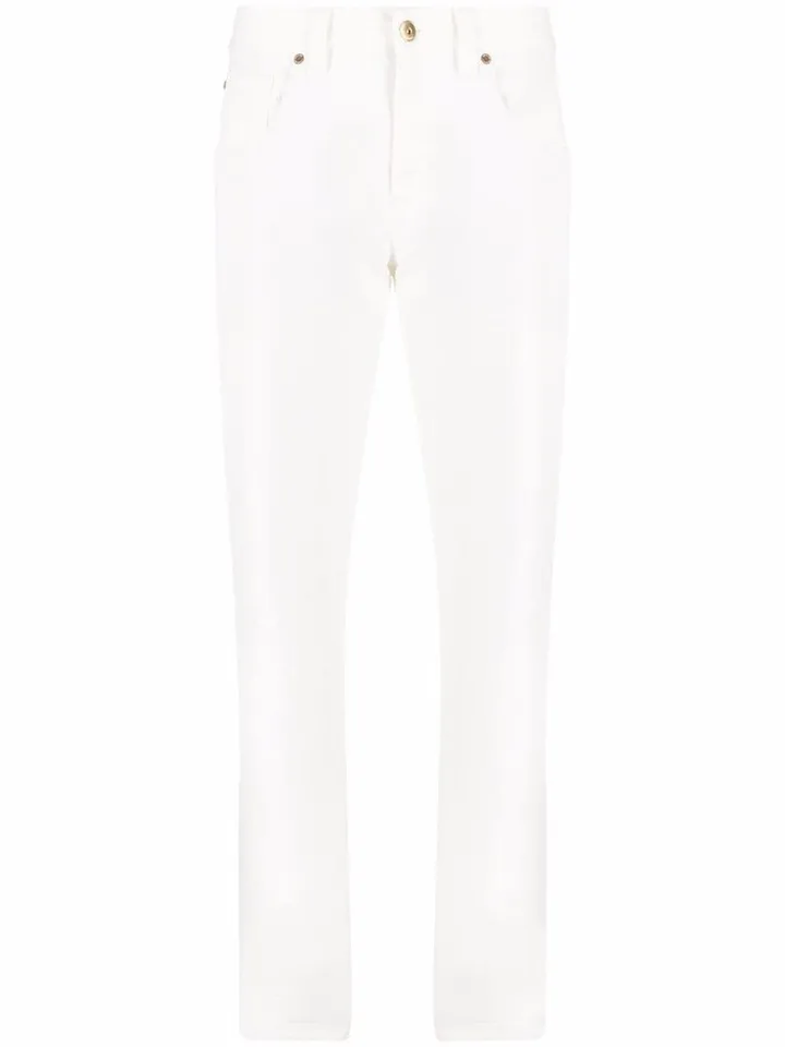 Cropped Straight-Leg Trousers