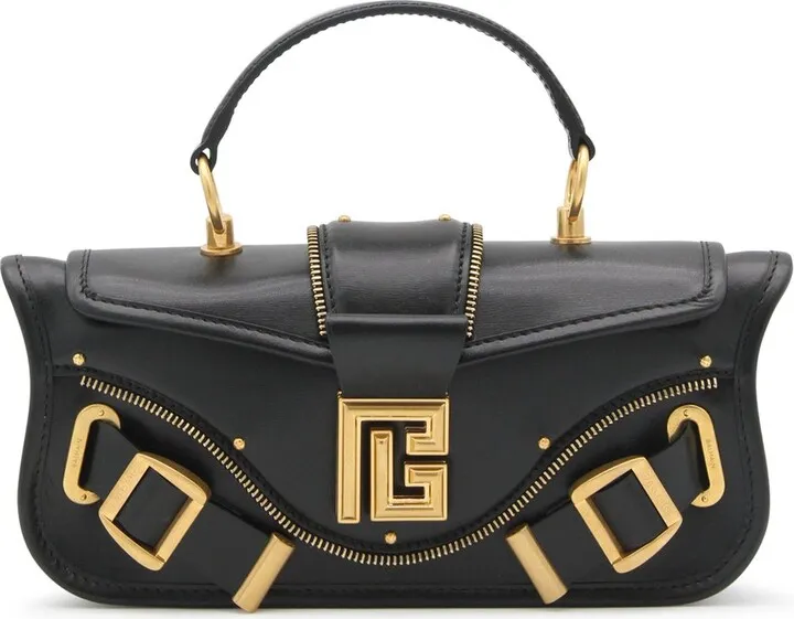 Balmain Blaze Logo Buckle Tote Bag