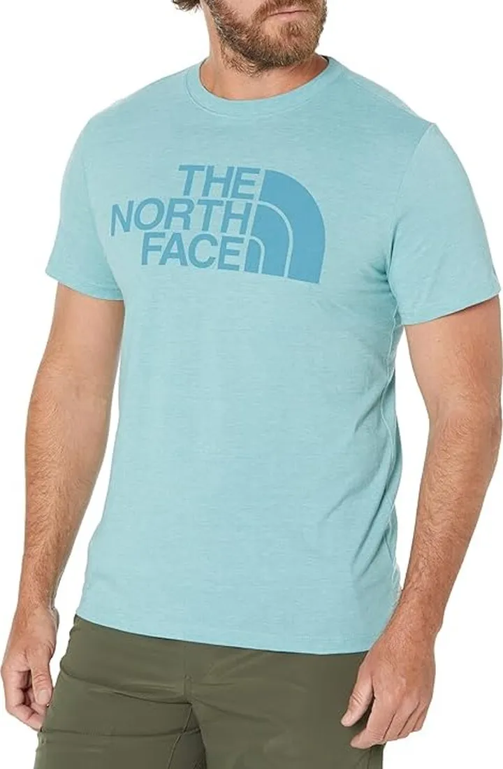 The North Face Short Sleeve Half Dome Tri-Blend Tee (Reef Waters Heather) Men's T Shirt