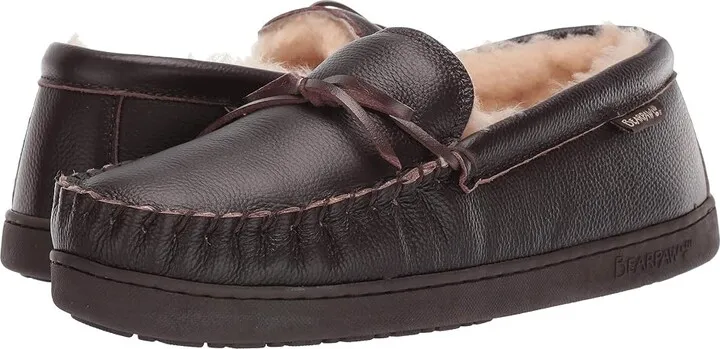 Bearpaw Mach IV (Chocolate Leather) Men's Slippers