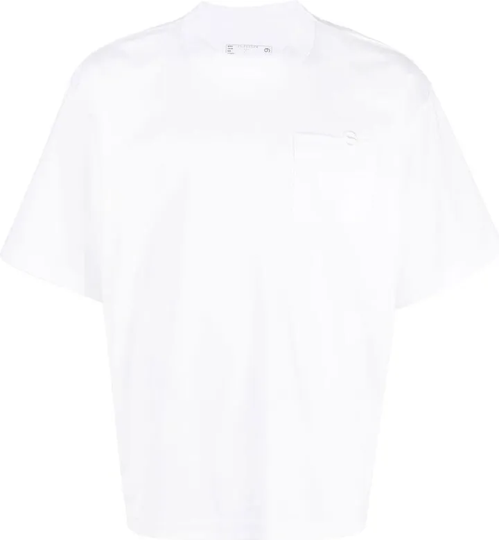 logo-embroidered patch-pocket T-shirt