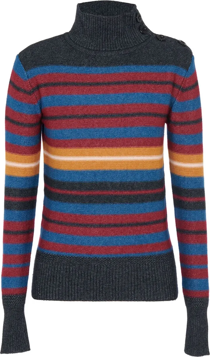Multicolor Striped Turtle Neck Sweater