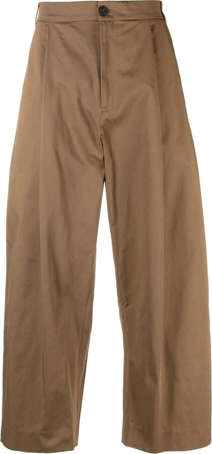 Pleated Wide-Leg Trousers
