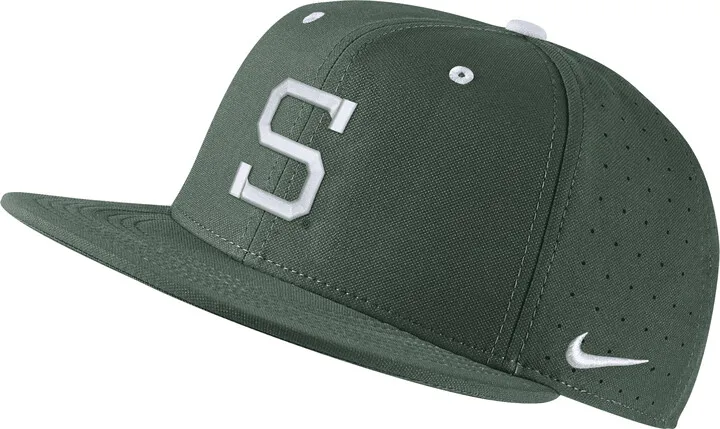 Nike Unisex College AeroBill (Michigan State) Hat in Green