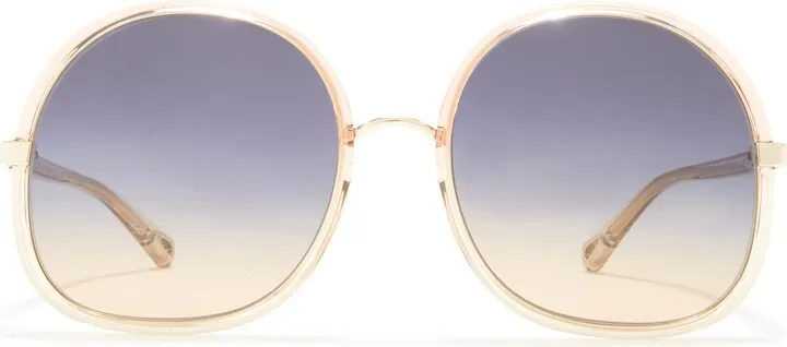 58mm Gradient Oval Sunglasses