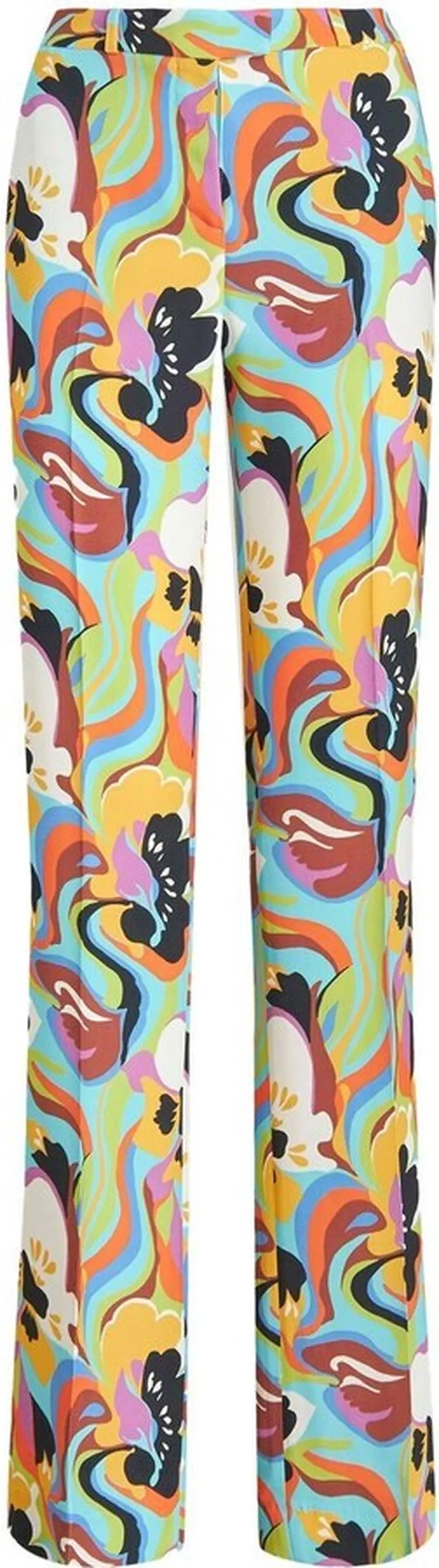 Floral-Print Straight-Leg Trousers