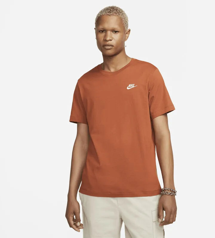 Men's Nike Sportswear Club T-Shirt in Brown
