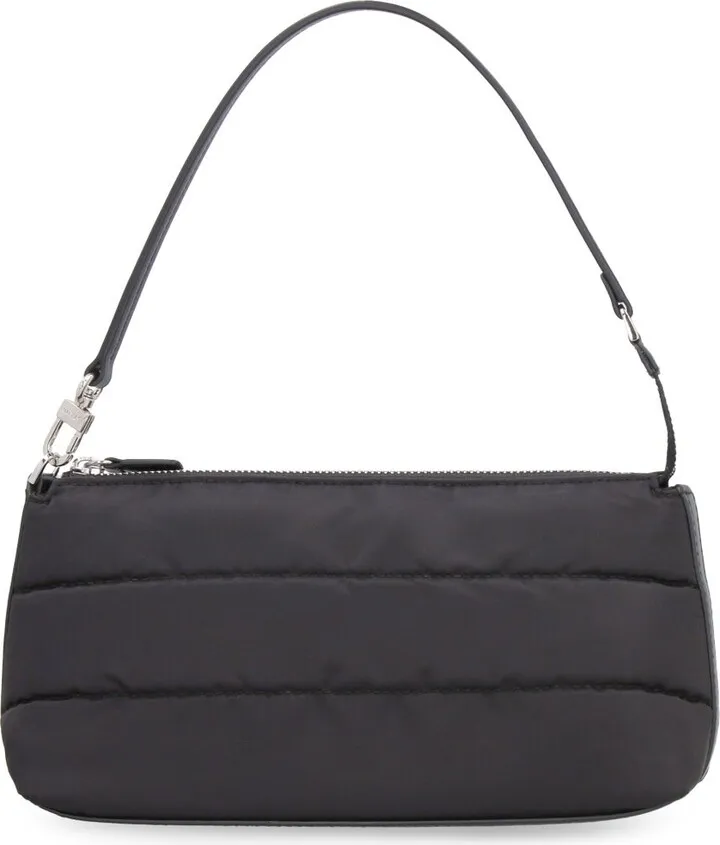 Staud Logo Patch Zip-Up Shoulder Bag