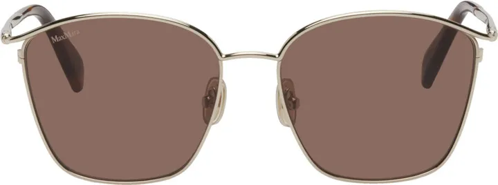 Max Mara Gold Square Sunglasses