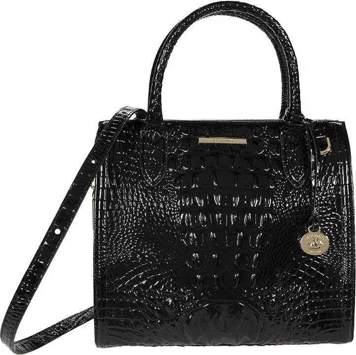 Brahmin Melbourne Small Caroline Crossbody (Black) Handbags
