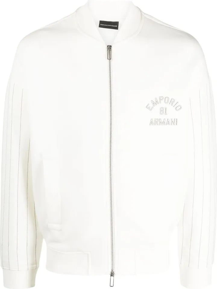 Logo-Embroidered Bomber Jacket