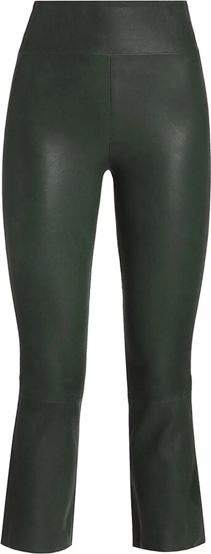 Leather Crop Flare Leggings