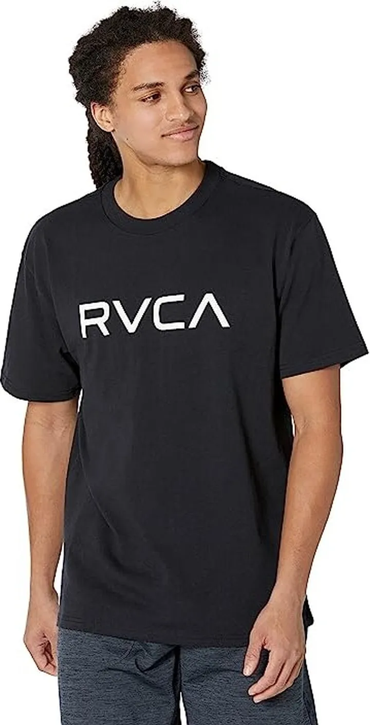 RVCA Big RVCA Dayshift Short Sleeve Tee (Black) Men's Clothing