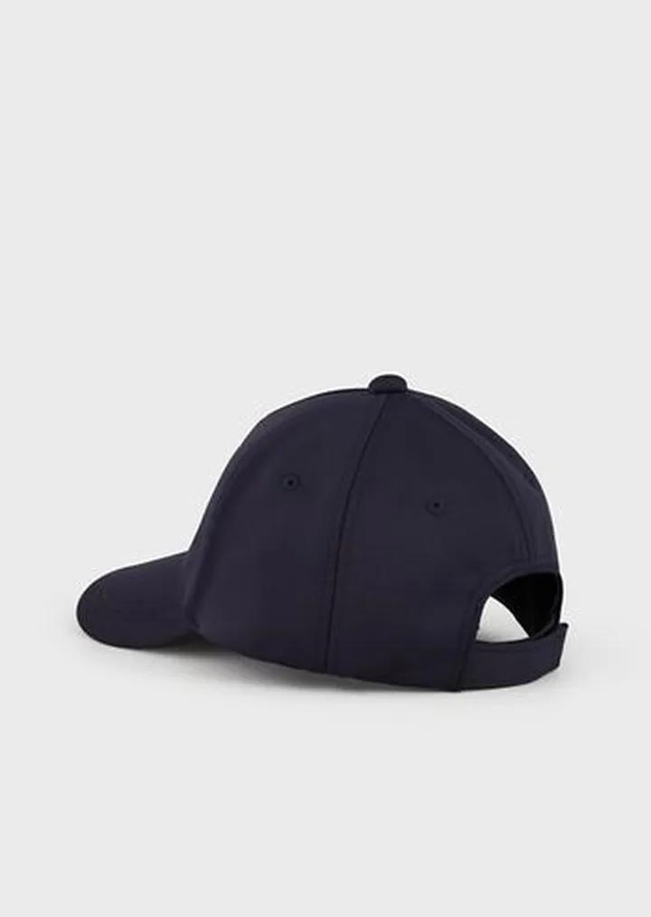Baseball cap with embossed logo