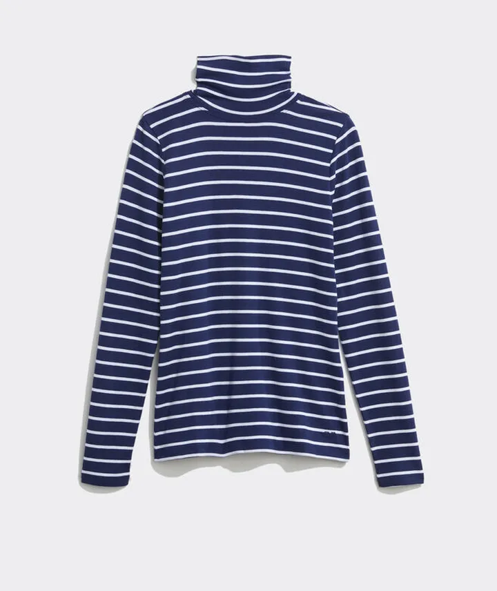 Striped Simple Turtleneck