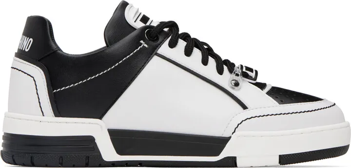 Moschino Black & White Streetball Sneakers