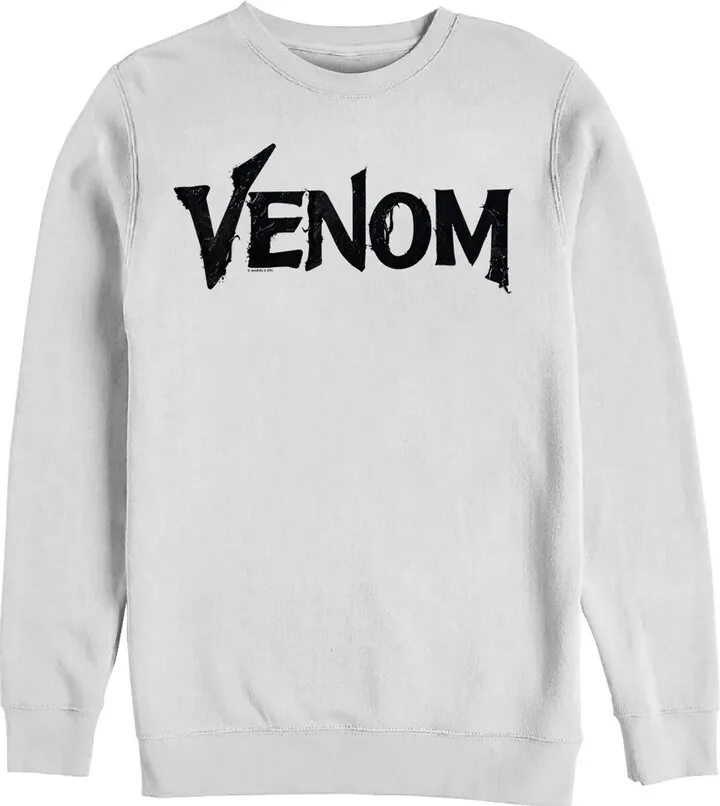 Men's Marvel Venom Film Contagious Logo Sweatshirt - White - 2X Large