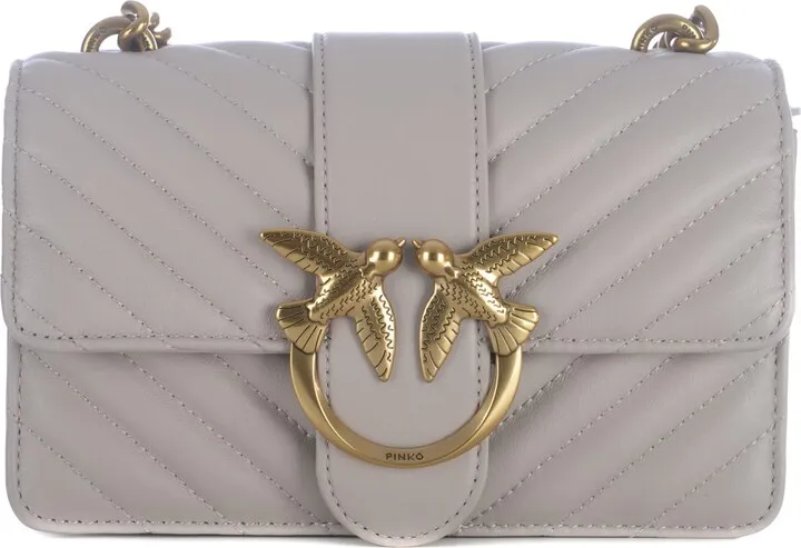 Bag Pinkolove Mini Icon Chevron In Quilted Nappa Leather