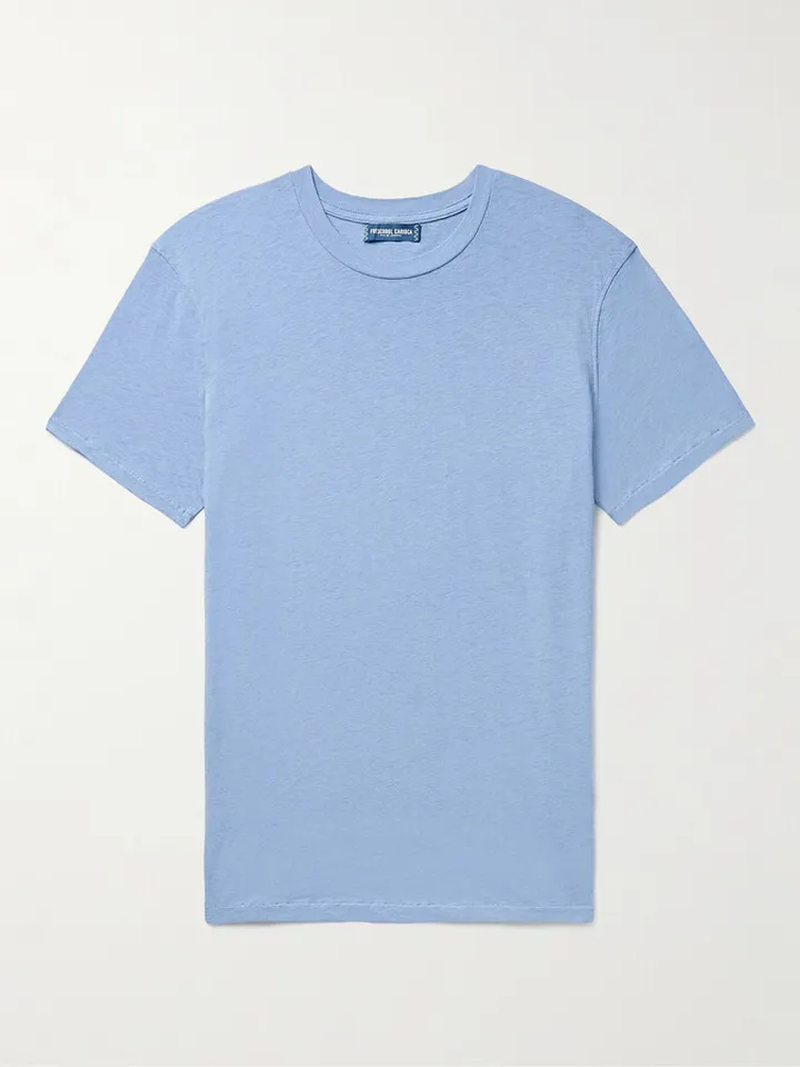 Lucio Cotton and Linen-Blend Jersey T-Shirt