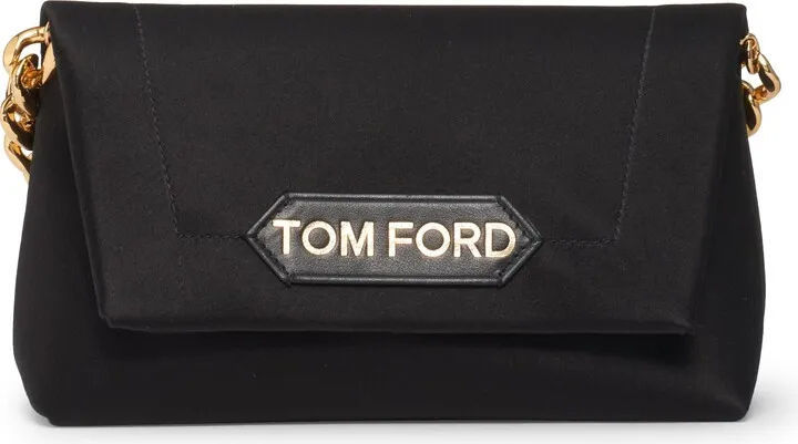 Logo Label Satin Handheld Bag