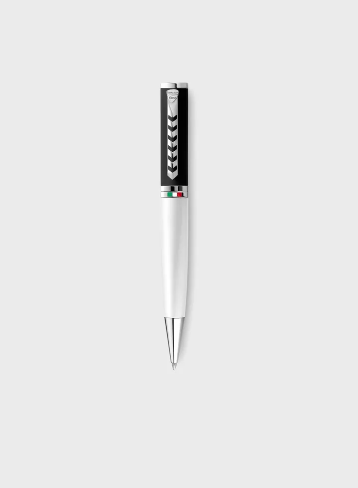 Trofeo Matte Black & White Silver Finish Pen