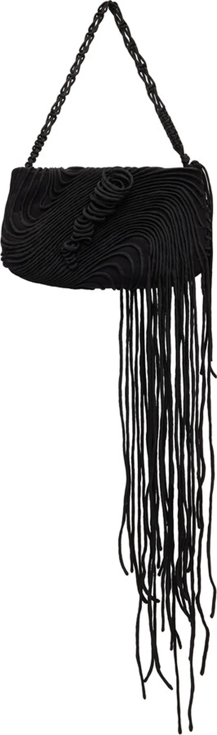Dries Van Noten Black Fringe Bag
