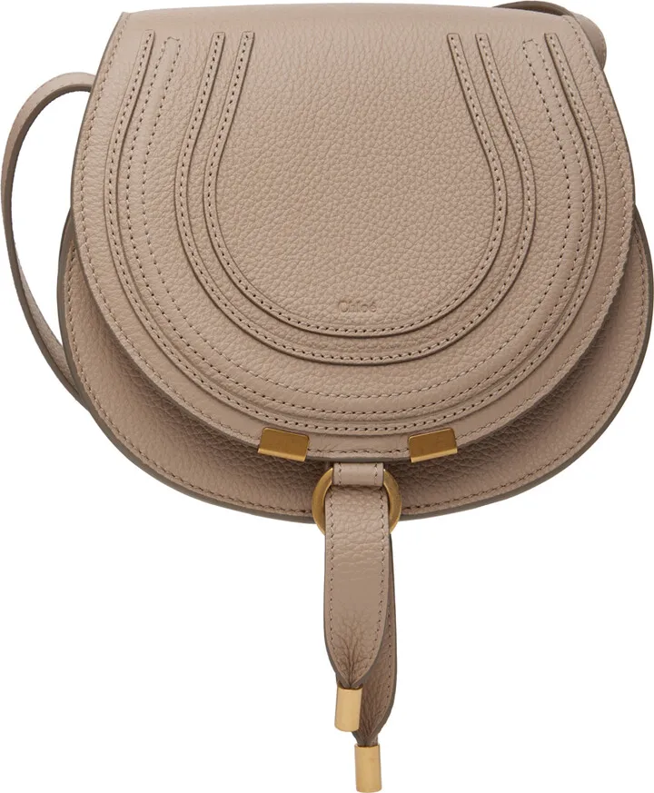 Chloé Beige Small Marcie Saddle Bag