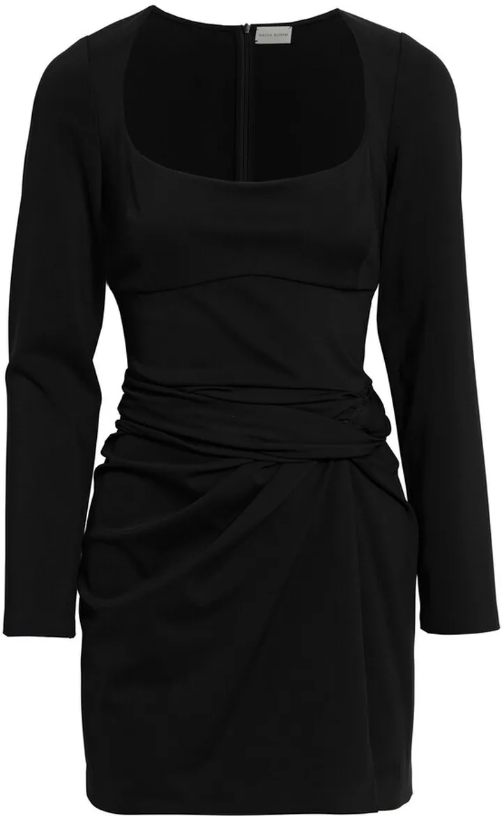 Ruched draped cady mini dress