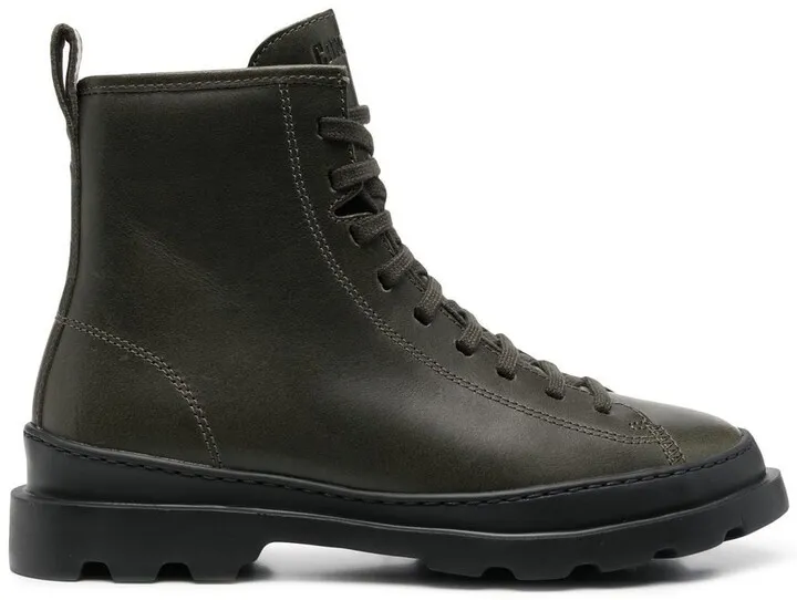 Lace-Up Leather Boots