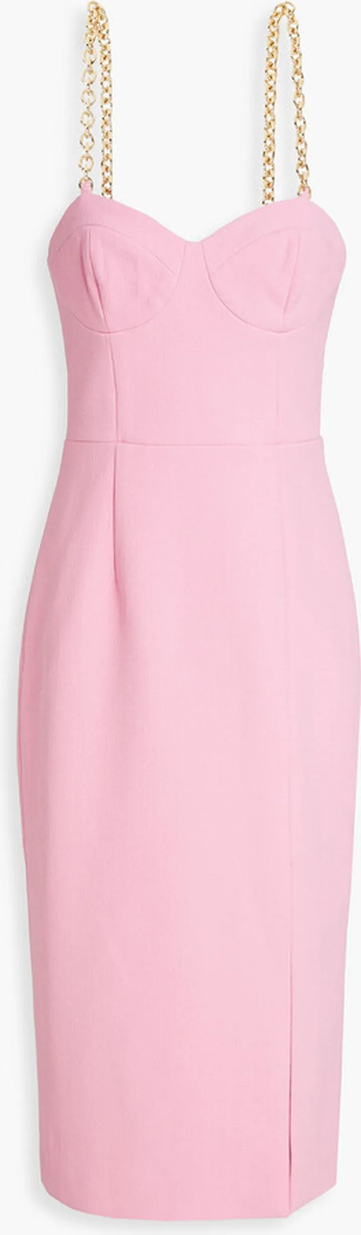 Pierson chain-trimmed crepe midi dress