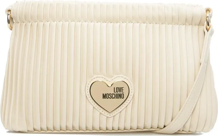 Love Moschino Logo Plaque Ribbed Crossbody Bag