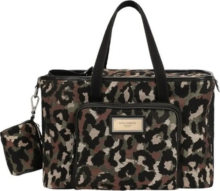 Camouflage jacquard handbag