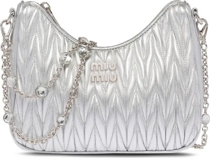 Matelassé nappa leather shoulder bag