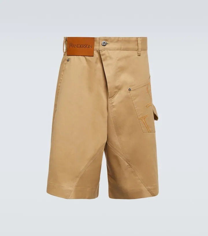 Twisted cotton chino shorts