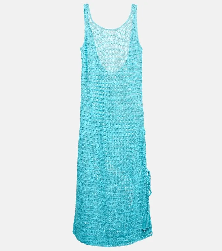 Athena crochet cotton midi dress