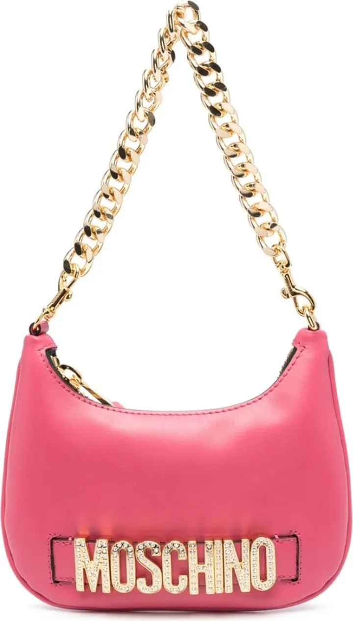 Logo-Plaque Leather Shoulder Bag
