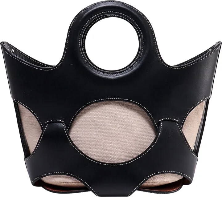 Handbag with cut-out detail