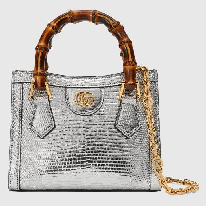 Gucci Diana mini lizard tote bag