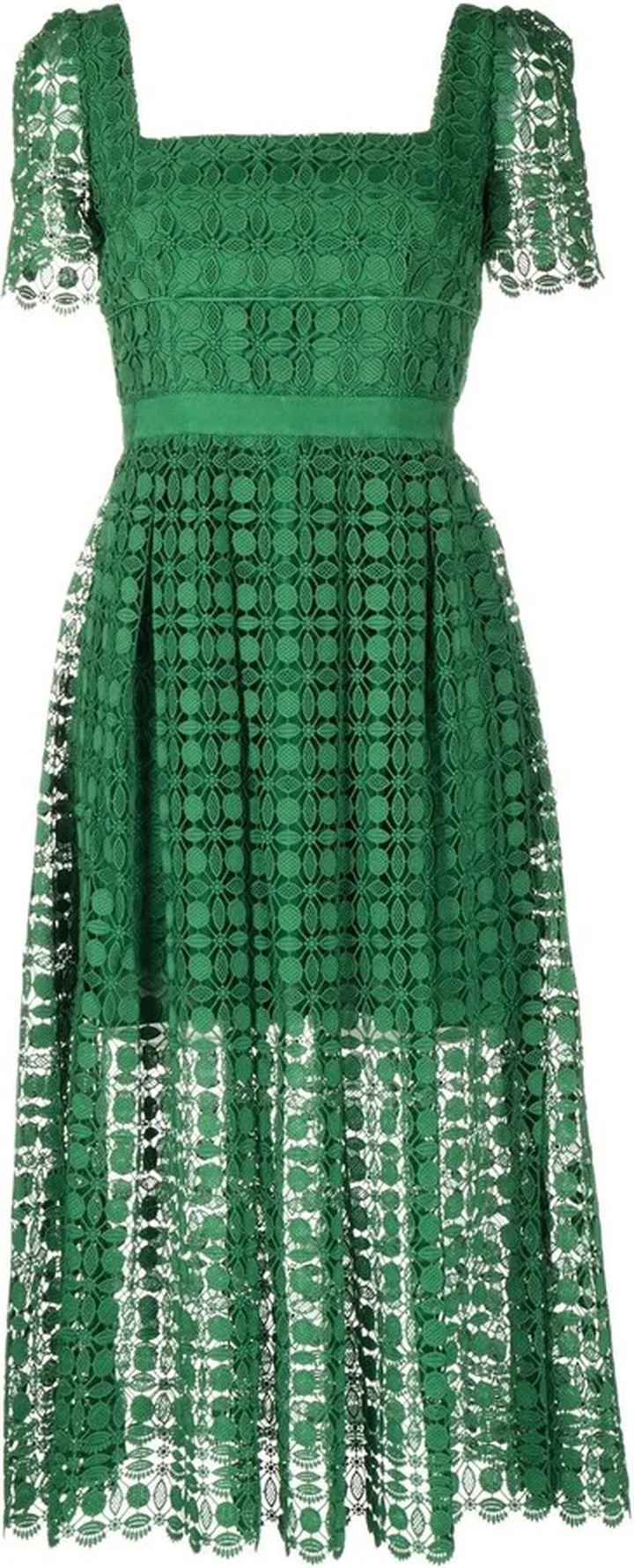 Petal lace midi dress