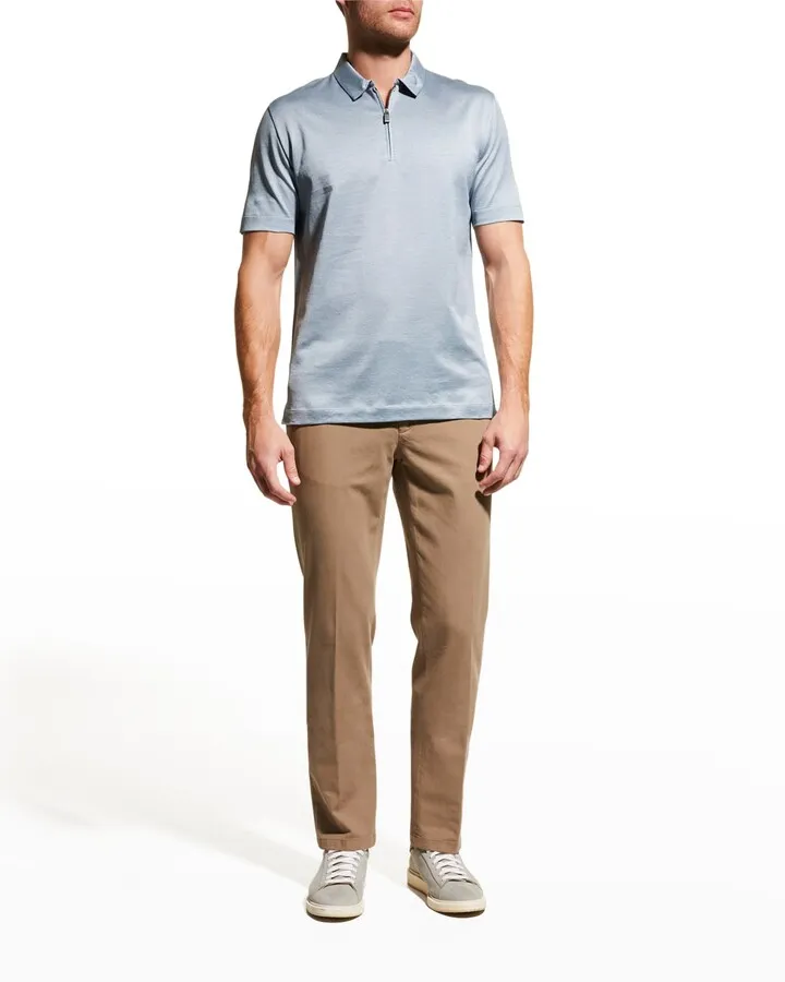 Men's Quarter-Zip Polo Shirt
