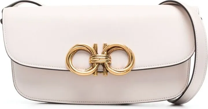 Trapezio leather shoulder bag