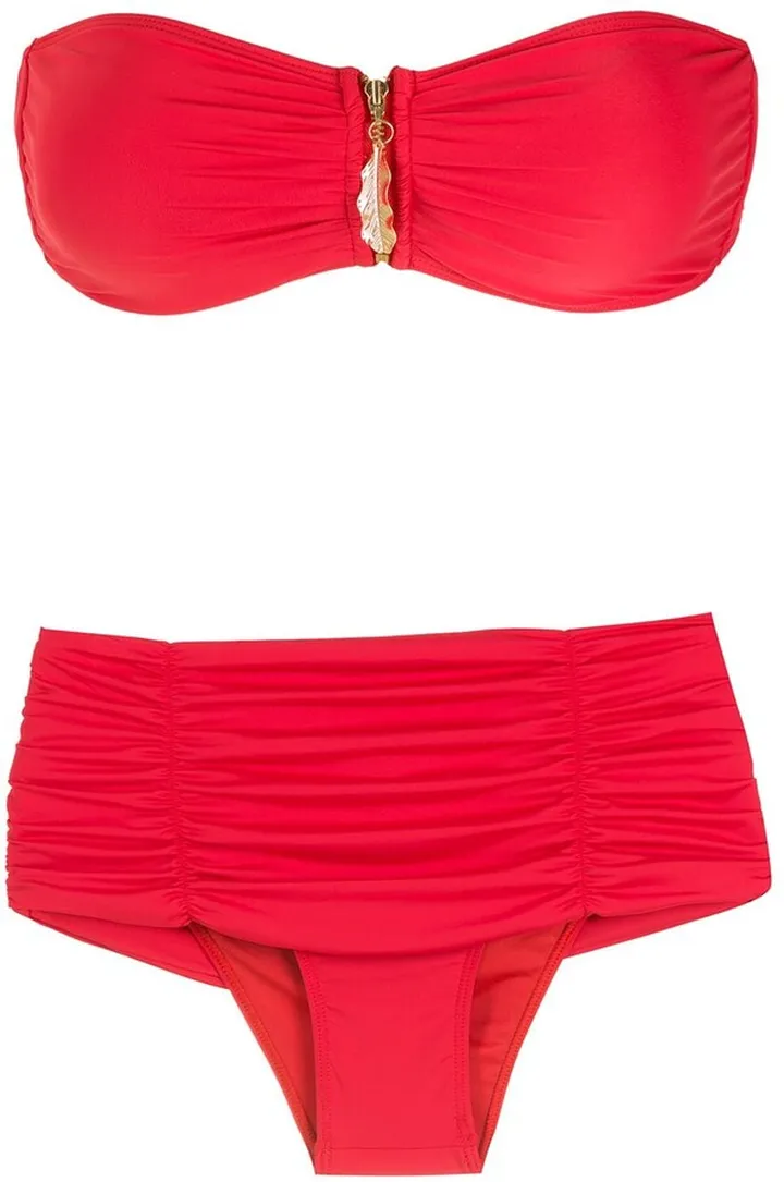 Leaf-Detail Bikini Set
