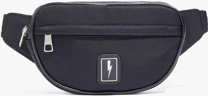 Appliquéd twill belt bag